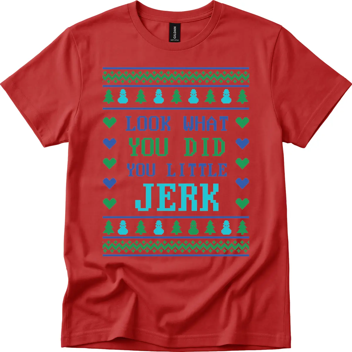 Look What You Did You Little Jerk T-Shirt in Red